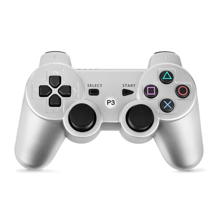 PS3 Controller Wireless Zilver (Third Party), Spelcomputers en Games, Spelcomputers | Sony PlayStation 3, Zo goed als nieuw, Ophalen of Verzenden