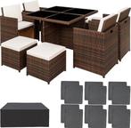 2dekans | tectake - Wicker tuinset zitgroep Manhatten -, Tuin en Terras, Ophalen of Verzenden, Zo goed als nieuw