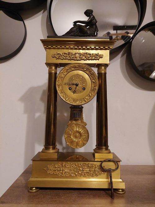 Portico klok - Brons - ongeveer 1850, Antiek en Kunst, Antiek | Klokken