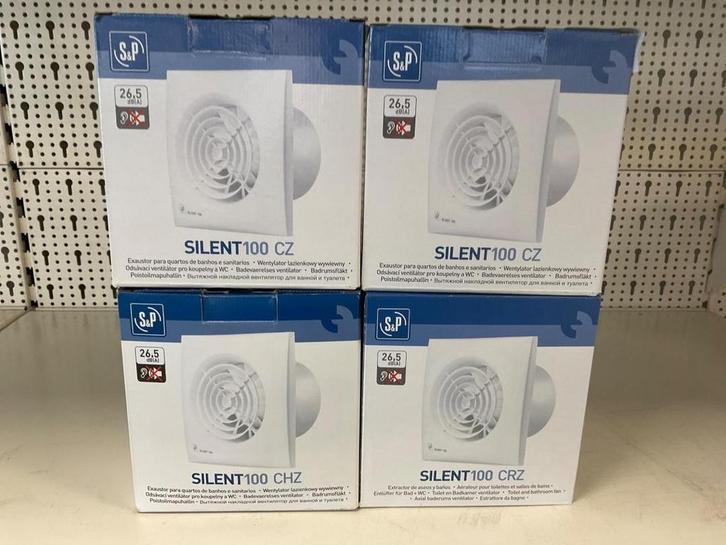 Online veiling: S&P, Silent-100, badkamerventilatoren (4 stu, Doe-het-zelf en Verbouw, Ventilatie en Afzuiging, Gebruikt