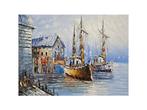 European School (XX) - Boats at the old pier