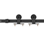 Schuifdeur Set 183cm Zwart - Retourdeal! 53% Korting, Doe-het-zelf en Verbouw, Deuren en Horren, Ophalen of Verzenden, Nieuw