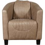 Leren fauteuil Press Special - Vintage Taupe (taupe/bruin), Huis en Inrichting, Fauteuils, Nieuw, 50 tot 75 cm, Leer, 75 tot 100 cm