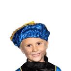 Pietenbaret Satijn Met Veer Blauw, Verzenden, Nieuw