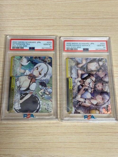 Weiss Schwarz - 2 Graded card - Azur Lane - PSA 10, Verzamelen, Overige Verzamelen