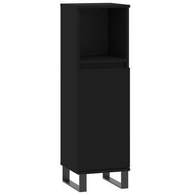 VidaXL badkamerkast, zwart, 30 x 30 x 100 cm, Diversen, Overige Diversen, Ophalen
