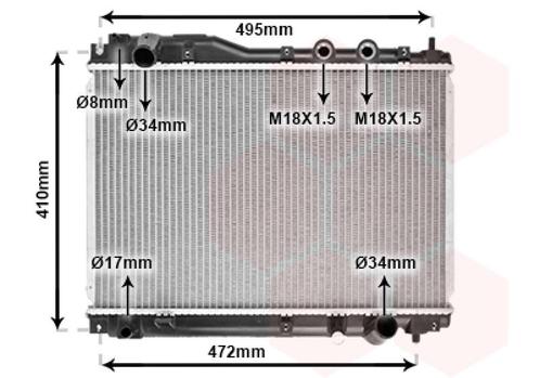 RADIATOR VOOR HONDA CIVIC 1999-2001 19010PLZE01, Auto-onderdelen, Airco en Verwarming, Nieuw, Ophalen of Verzenden