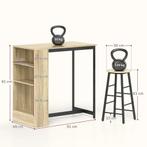 TRUUSK Bartafel Met Barkruk Set - 3-dlg. Bartafel-Set Met Ke, Huis en Inrichting, Tafels | Statafels, Verzenden, Nieuw