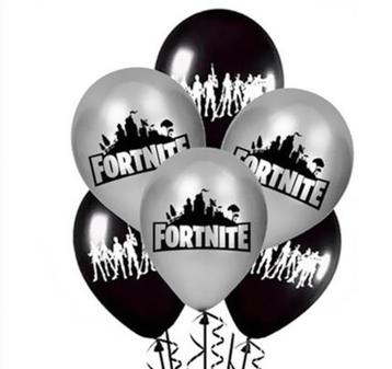 Ballonnen ballon fortnite 10 stuks!! 5x zwart + 5x grijs beschikbaar voor biedingen