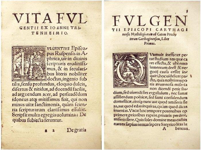 Fulgenzio, Palefato, Albrico, Lucio Anneo Cornuto -, Antiek en Kunst, Antiek | Boeken en Bijbels