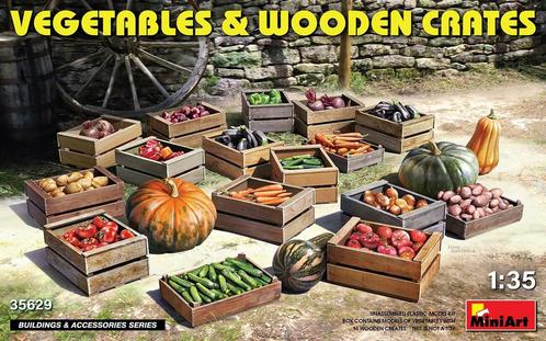 Miniart - 1/35 Vegetables En Wooden Crates (10/21) *min35629, Hobby en Vrije tijd, Modeltreinen | Overige schalen, Gelijkstroom of Wisselstroom