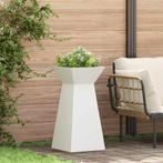 vidaXL Pilaar Plantenbak 2 pcs Wit 35 x 35 x 73 cm, Tuin en Terras, Verzenden, Nieuw, Minder dan 60 cm, 60 cm of meer
