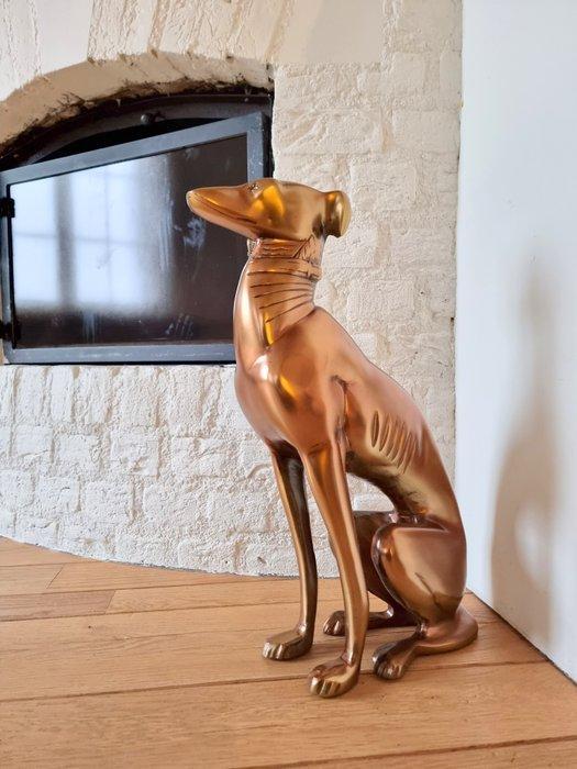 sculptuur, Windhond / whippet - 52 cm - Aluminium, Antiek en Kunst, Kunst | Designobjecten