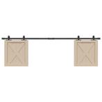 vidaXL Ophangset voor schuifdeur 183 cm koolstofstaal, Doe-het-zelf en Verbouw, Verzenden, Nieuw