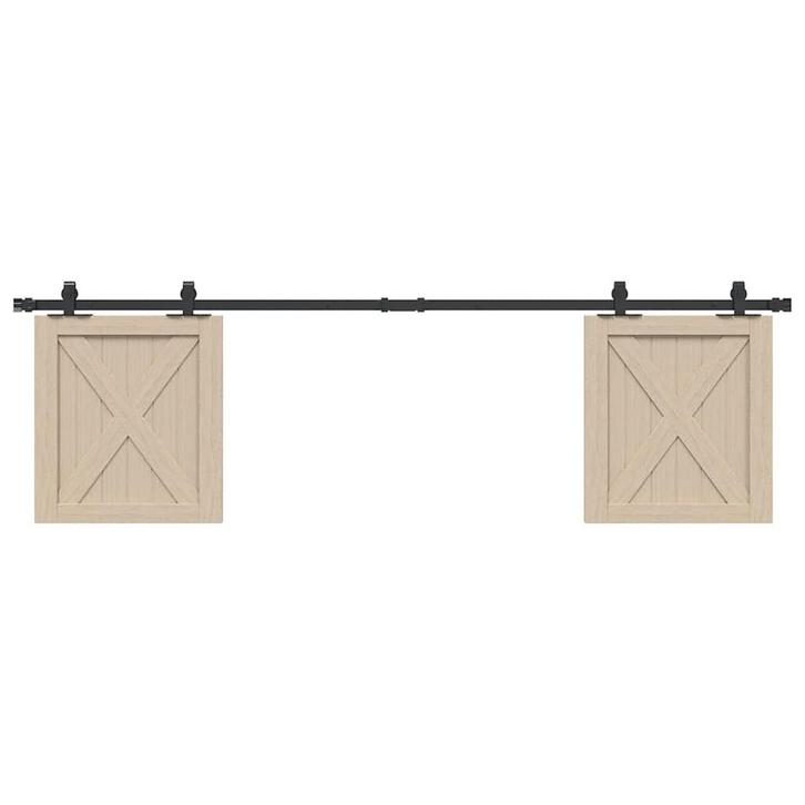 vidaXL Ophangset voor schuifdeur 183 cm koolstofstaal, Doe-het-zelf en Verbouw, Overige Doe-het-zelf en Verbouw, Nieuw, Verzenden