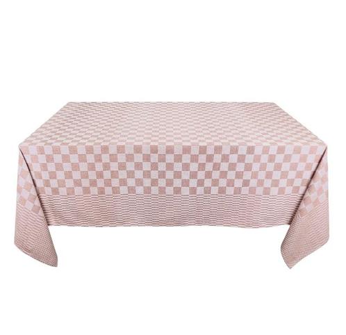 Tafelkleden Beige en Wit Geblokt 140x140cm 100% Katoen - Tre, Huis en Inrichting, Tafelkleden, Nieuw, Verzenden