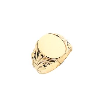 Vintage gouden zegelring | Heren (herenring, gouden ring) beschikbaar voor biedingen