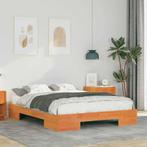vidaXL Bedframe Bruin 135 x 190 cm, Verzenden, Nieuw, Bruin, Hout