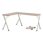 Bureau Tarielarg L-vorm met pc-standaard 158x120x75 cm wit e, Huis en Inrichting, Bureaus, Verzenden, Nieuw