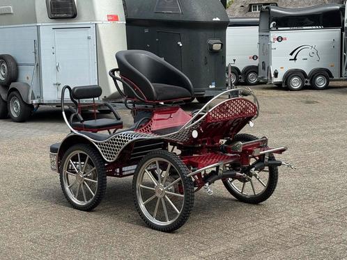 Tweespan / Anatomic / Marathonwagen / Pony / 21/19 Inch, Dieren en Toebehoren, Rijtuigen en Koetsen, Marathonwagen, Gebruikt, Pony