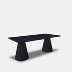 Tafel Boomstam Eikenhout  Set Kegelpoot  140x90, Nieuw