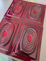Tegel - 1950-1960 - Vier vintage tegels, Antiek en Kunst, Curiosa en Brocante