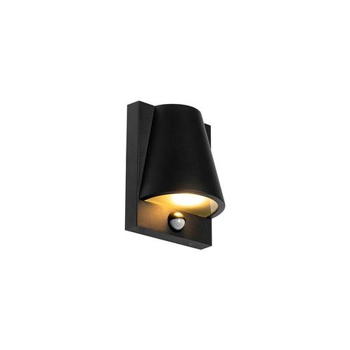 Buiten wandlamp zwart IP44 met bewegingsmelder - Femke, Huis en Inrichting, Lampen | Overige