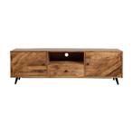 Tv-meubel Mangohout Fiona 200 cm, Huis en Inrichting, Kasten | Televisiemeubels, Nieuw, Industriële meubels, Overige houtsoorten