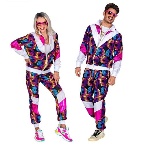 Neon 80S Trainingspak Fout Disco, Kleding | Heren, Carnavalskleding en Feestkleding, Nieuw, Verzenden