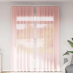 vidaXL Gordijnen voile met lussen 2 st 140x260 cm roze, Huis en Inrichting, Stoffering | Gordijnen en Lamellen, Verzenden, Nieuw