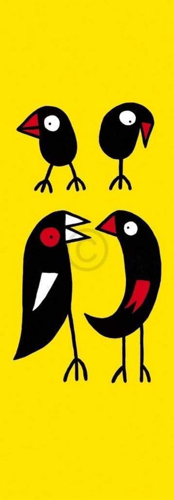Kunstdruk Birdman Hans Lan - Lets talk about it 35x100cm, Huis en Inrichting, Woonaccessoires | Schilderijen, Tekeningen en Foto's