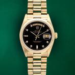 Rolex - Day-Date 36 - 18038 - Black Diamonds Dial - Unisex -, Sieraden, Tassen en Uiterlijk, Horloges | Heren, Nieuw