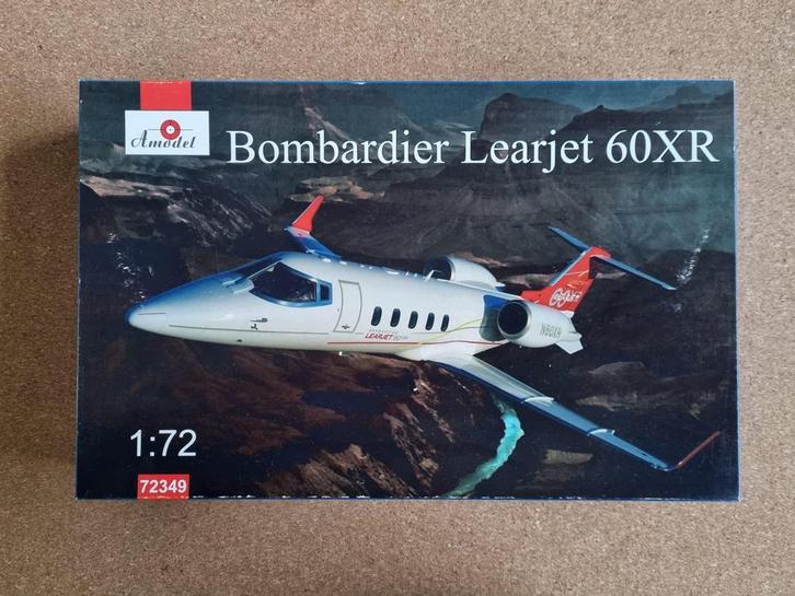 Amodel 72349 Bombardier Learjet 60XR 1:72, Hobby en Vrije tijd, Modelbouw | Vliegtuigen en Helikopters, Verzenden