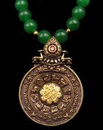 Smaragd - Tibetaans ritueel spiegel Melong: schild tegen