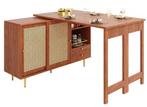 Draaibare Keukentafel met Rotan Deur en Opbergruimte, Huis en Inrichting, Keuken | Keukenelementen, Verzenden, Nieuw