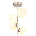Plafondlamp RIHA 3.50 Watt G9 Nickel - 4 Lichts Opaal, Ophalen of Verzenden, Nieuw, Metaal