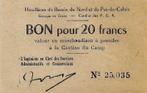20 Francs France 62 Bruay 20 Francis (1945) Houilleres De..., Postzegels en Munten, Verzenden