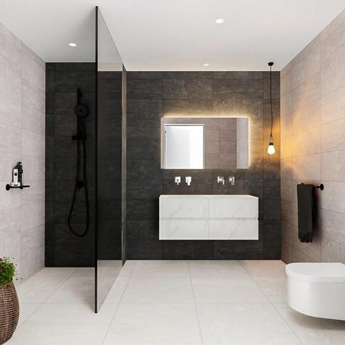 Badkamermeubel BWS Valencia Carrara Mat 120 cm Solid Surface, Doe-het-zelf en Verbouw, Sanitair, Bad, Nieuw, Ophalen of Verzenden