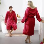 Tweedekans | Moodit Badjas Reese, Donker Rood - XL - Unisex, Huis en Inrichting, Badkamer | Badtextiel en Accessoires, Ophalen of Verzenden
