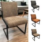 Eetkamerstoel Ricardo | Olijf | Microvezel stof, Huis en Inrichting, Stoelen, Ophalen, Nieuw, Industrieel