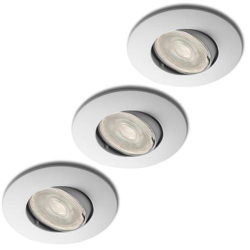 3 spotjes wit | Inbouwspot LED dimbaar | 7 watt warm wit, Huis en Inrichting, Lampen | Spots, Plafondspot of Wandspot, Nieuw, Metaal of Aluminium