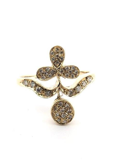 Zonder Minimumprijs - Ring - 18 karaat Geel goud - 0.37ct., Sieraden, Tassen en Uiterlijk, Ringen