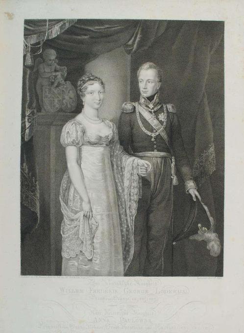 Portrait of Anna Pavlovna of Russia, Antiek en Kunst, Kunst | Etsen en Gravures