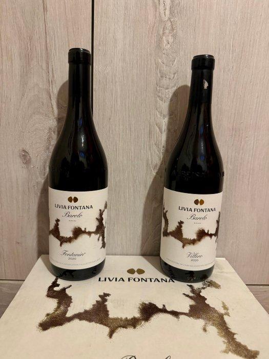 2020 Villero & 2020 Fontanin, Livia Fontana - Barolo DOCG -, Verzamelen, Wijnen