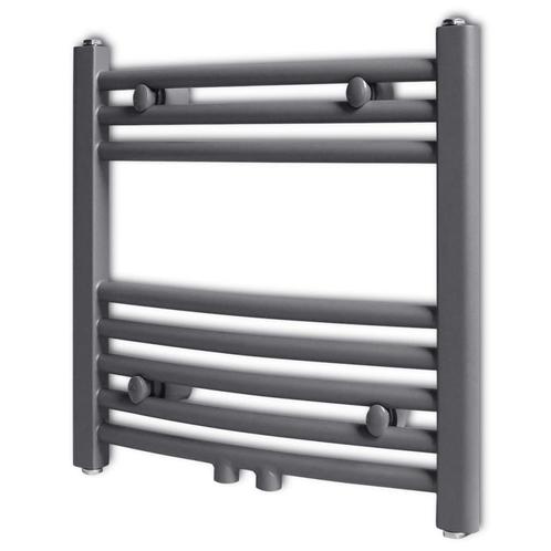 vidaXL Radiator / handdoekenrek gebogen 480x480 mm grijs, Doe-het-zelf en Verbouw, Verwarming en Radiatoren, Nieuw, Verzenden