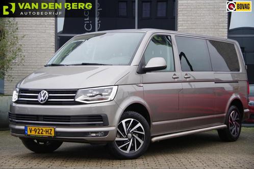 Volkswagen Transporter 2.0 TDI L2 DC-5P 204PK AUT. LED, LEDE, Auto's, Bestelauto's, Onderhoudsboekje, Lease, Zwart, Automaat, Beige