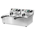 HCB Dubbele friteuse - 2 x 6 liter - 2 x 230V - RVS, Verzenden, Nieuw in verpakking, Fornuis, Frituur en Grillen