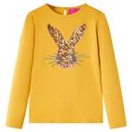 vidaXL Kindershirt met lange mouwen 116 okerkleurig, Verzenden, Nieuw