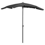 vidaXL Parasol met paal 200x130 cm antracietkleurig, Verzenden, Nieuw, 2 tot 3 meter
