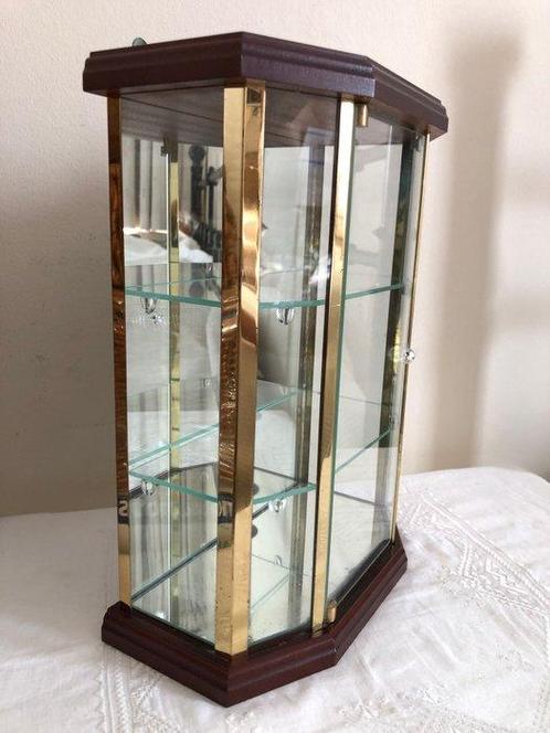 Kabinet - Glas, Hout - Kast met Swarovski-knop, Antiek en Kunst, Curiosa en Brocante